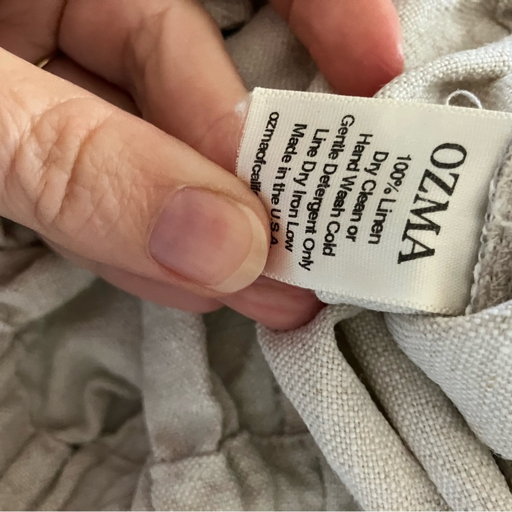 OZMA linen utility pants - small - natural - Picture 2 of 3